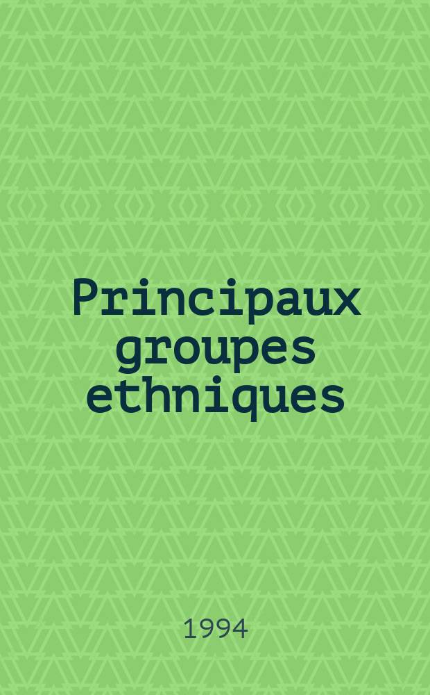 Principaux groupes ethniques // Burkina-Faso. .