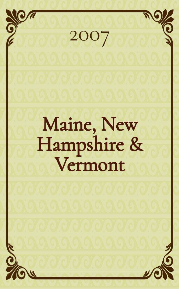 Maine, New Hampshire & Vermont : Road map deluxe