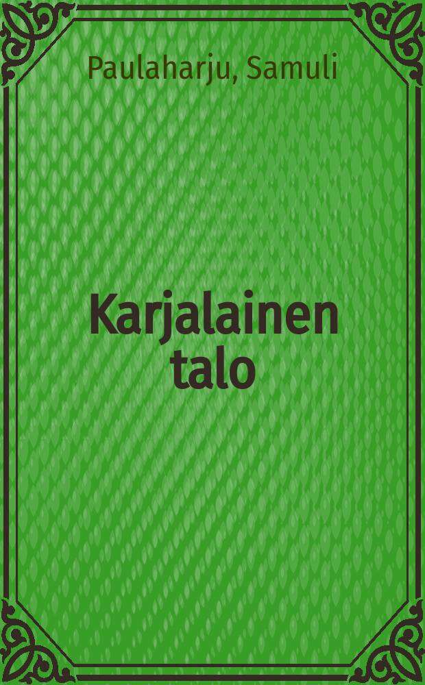 Karjalainen talo