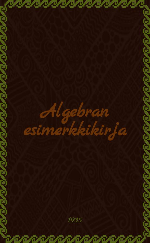 Algebran esimerkkikirja