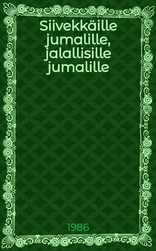 Siivekkäille jumalille, jalallisille jumalille : mansien ja hantien runoutta