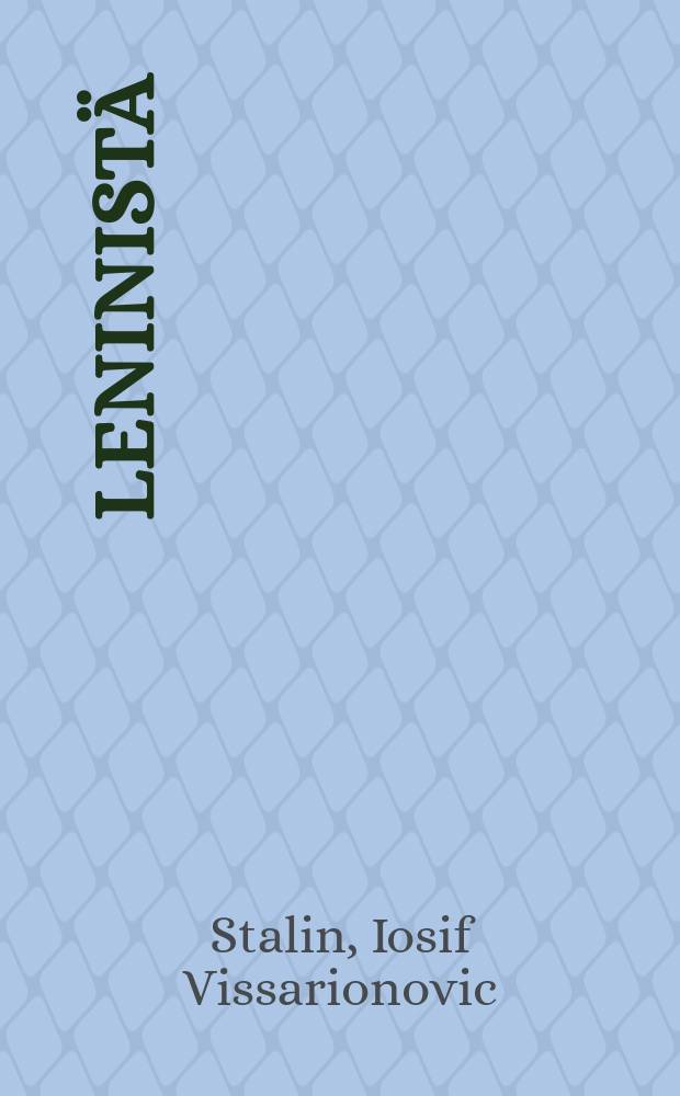 Leninist&auml;