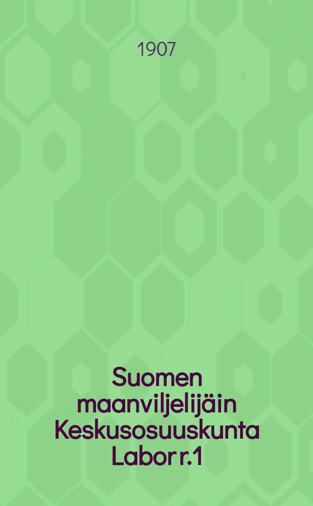 Suomen maanviljelijäin Keskusosuuskunta Labor r.1 = Иллюстрированный прейскурант на сельскохозяйственные орудия центрального кооперативного общества "Лабор"
