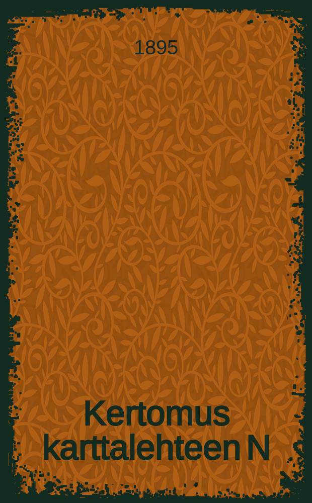 Kertomus karttalehteen N=26 : Enskär = Отчёт к карте N 26.