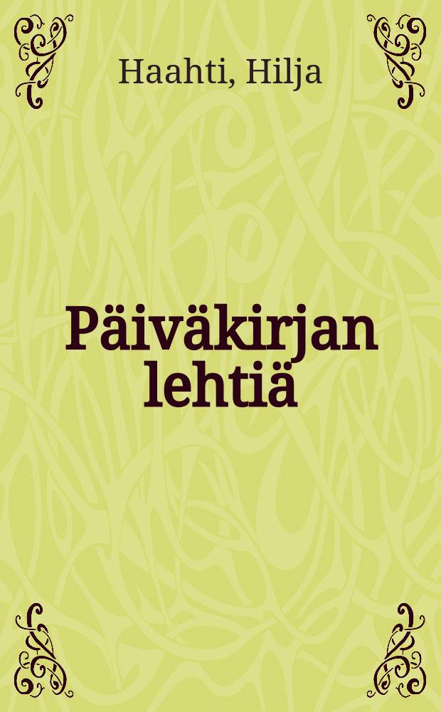 Päiväkirjan lehtiä