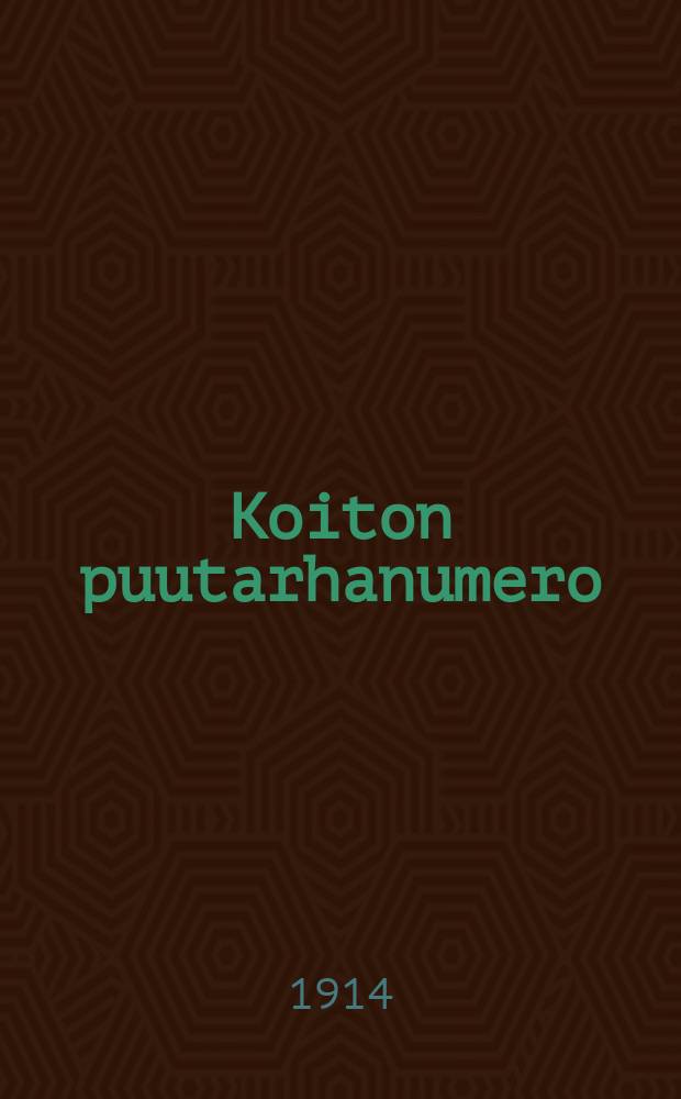 Koiton puutarhanumero