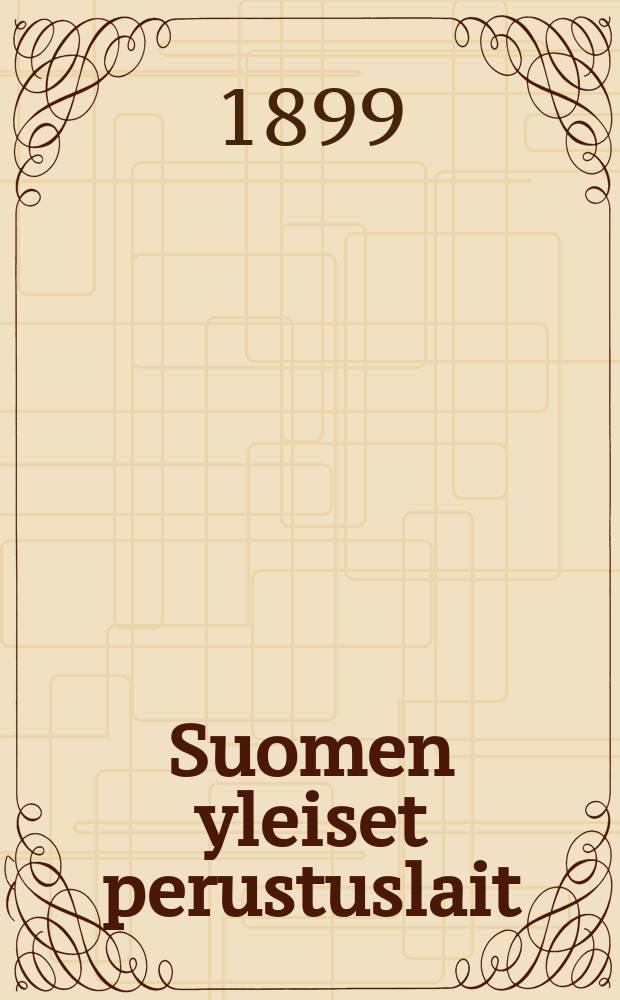 Suomen yleiset perustuslait