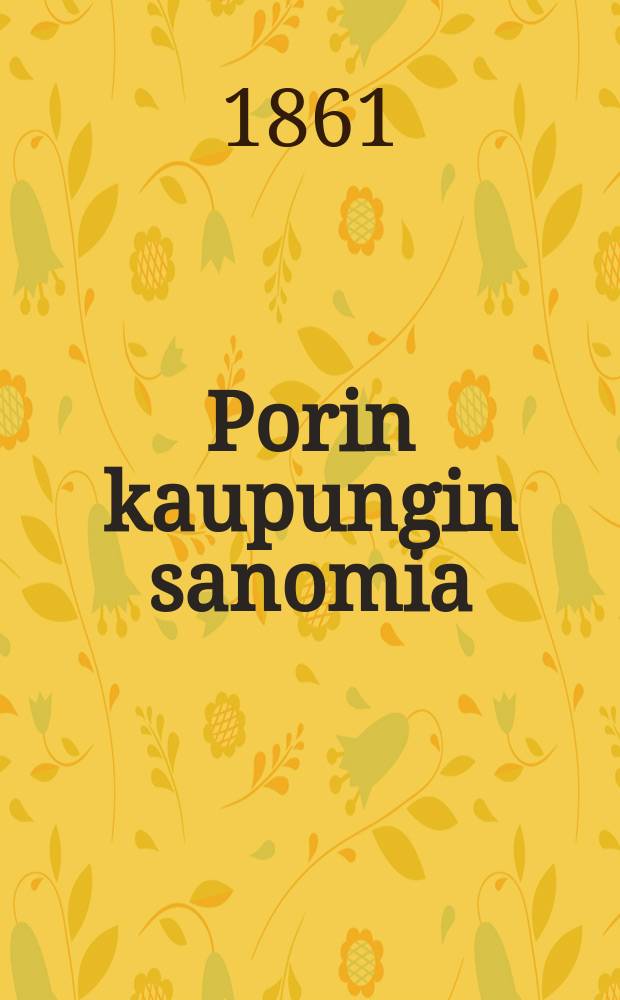 Porin kaupungin sanomia