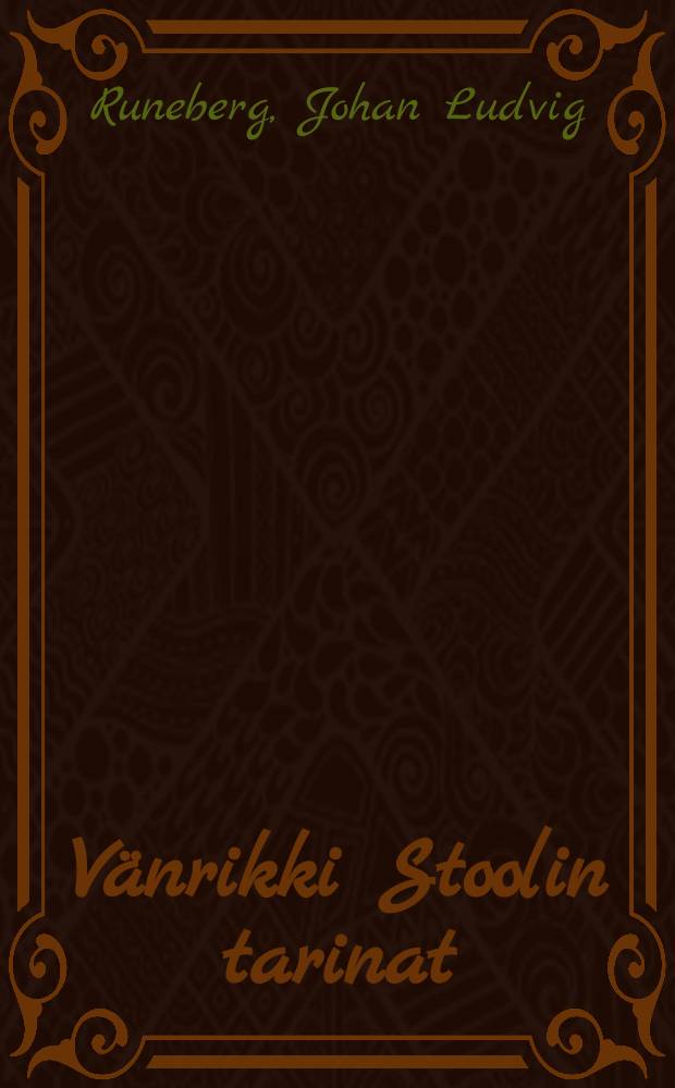 Vänrikki Stoolin tarinat : Koulupainos