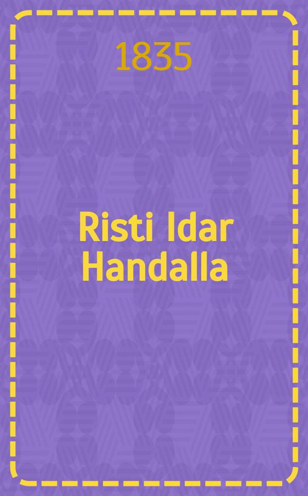 Risti Idar Handalla