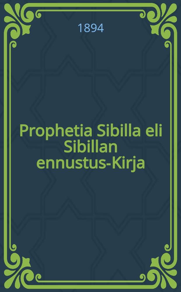 Prophetia Sibilla eli Sibillan ennustus-Kirja