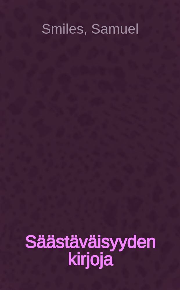 Säästäväisyyden kirjoja