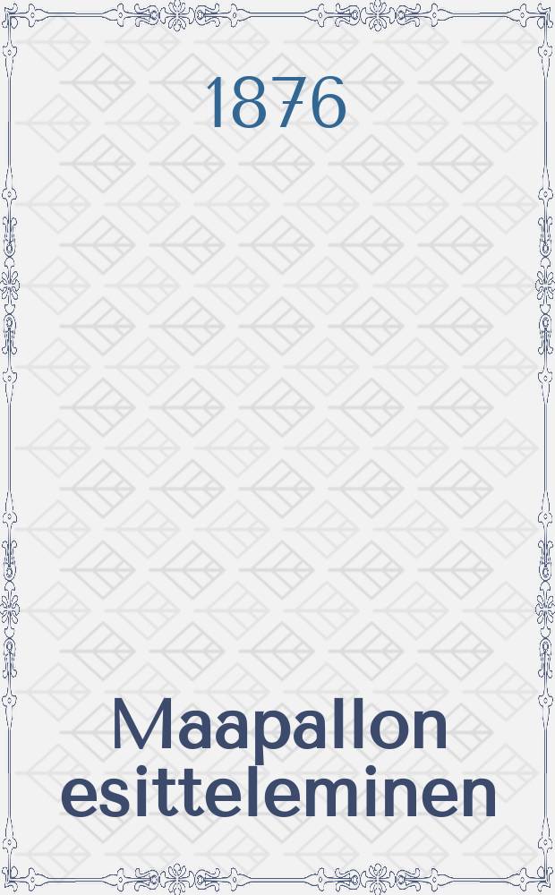 Maapallon esitteleminen