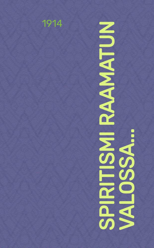 Spiritismi Raamatun valossa...