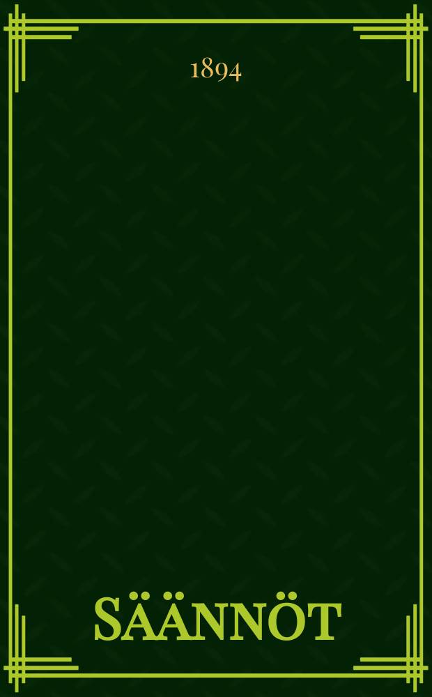 S&auml;&auml;nn&ouml;t