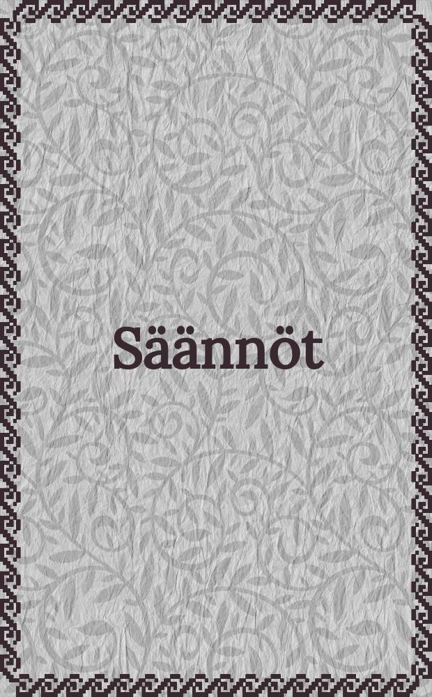 S&auml;&auml;nn&ouml;t
