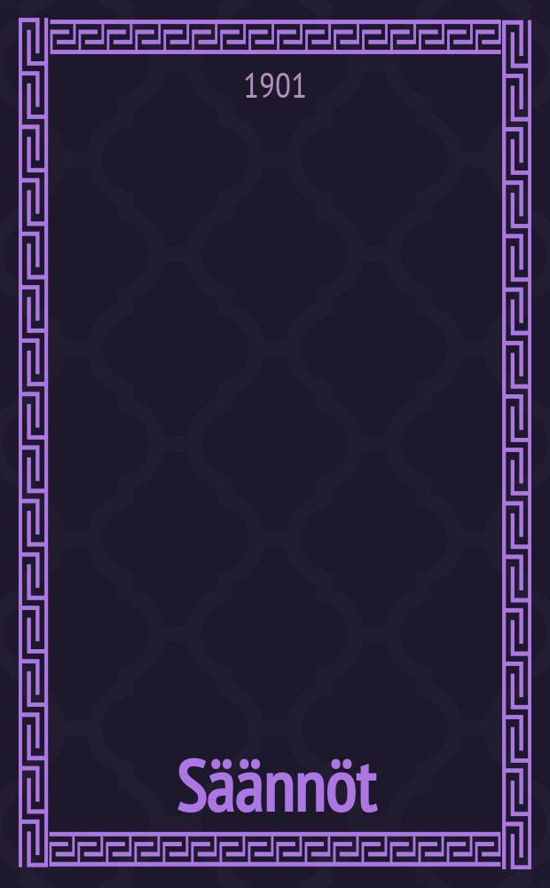 S&auml;&auml;nn&ouml;t