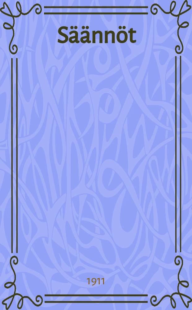 S&auml;&auml;nn&ouml;t