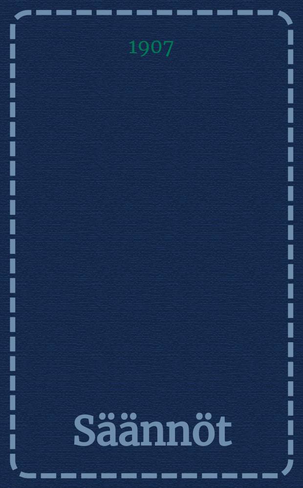 S&auml;&auml;nn&ouml;t