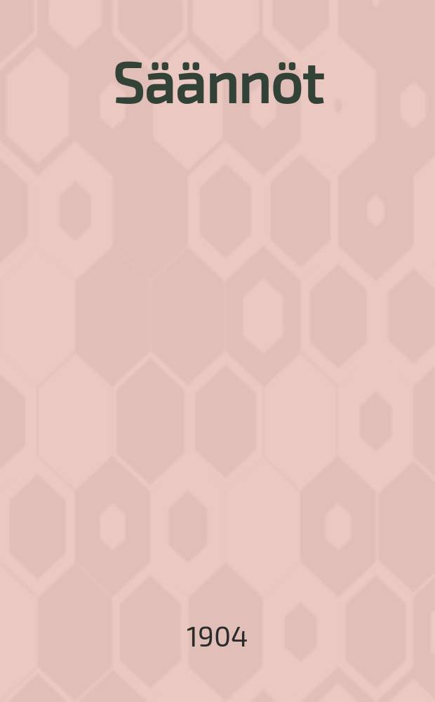 S&auml;&auml;nn&ouml;t