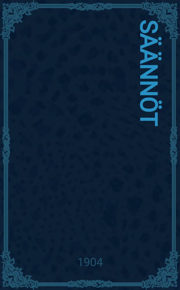 S&auml;&auml;nn&ouml;t