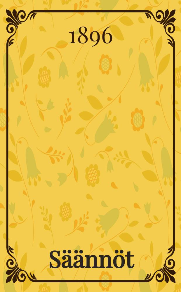 S&auml;&auml;nn&ouml;t