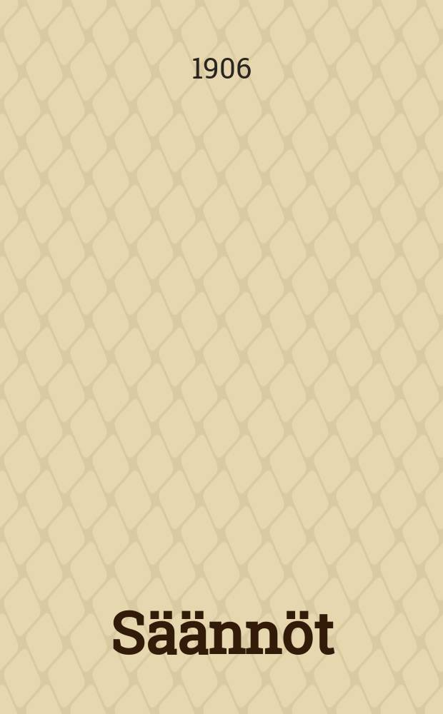 S&auml;&auml;nn&ouml;t