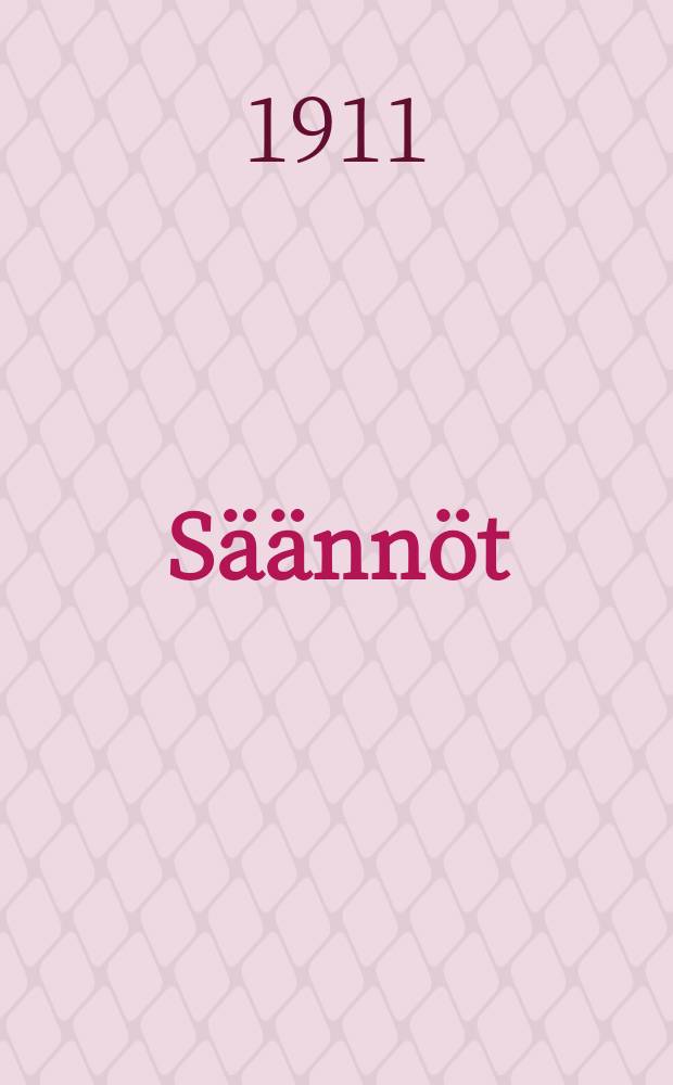 S&auml;&auml;nn&ouml;t