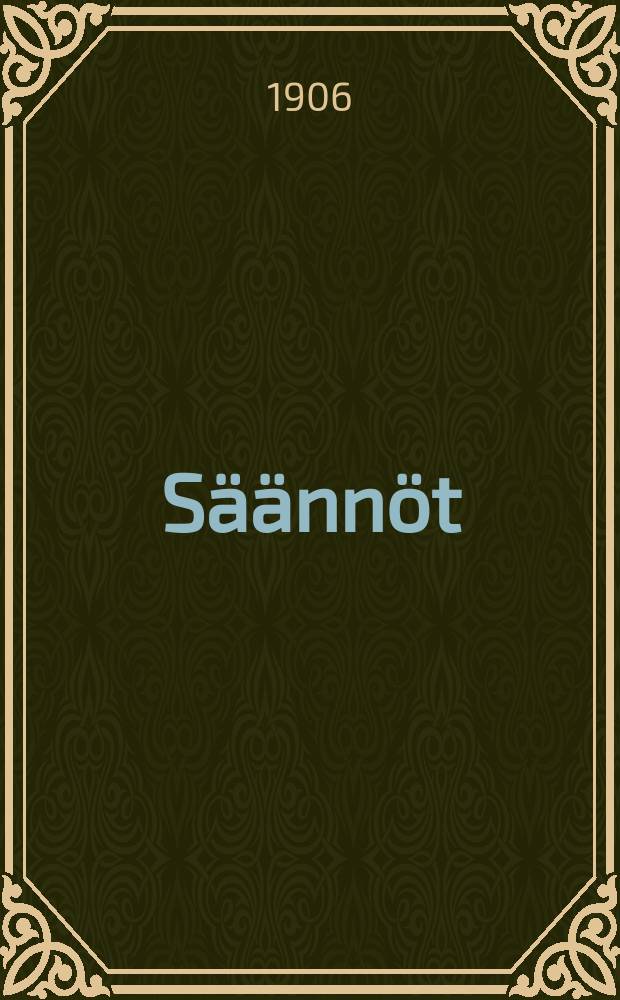 S&auml;&auml;nn&ouml;t