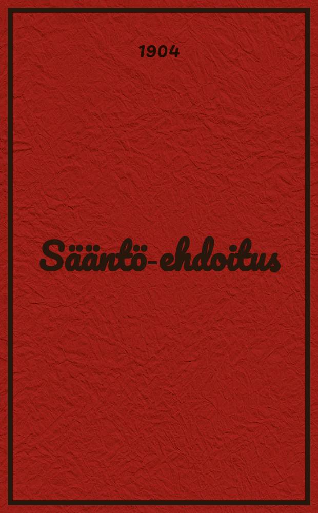 Sääntö-ehdoitus