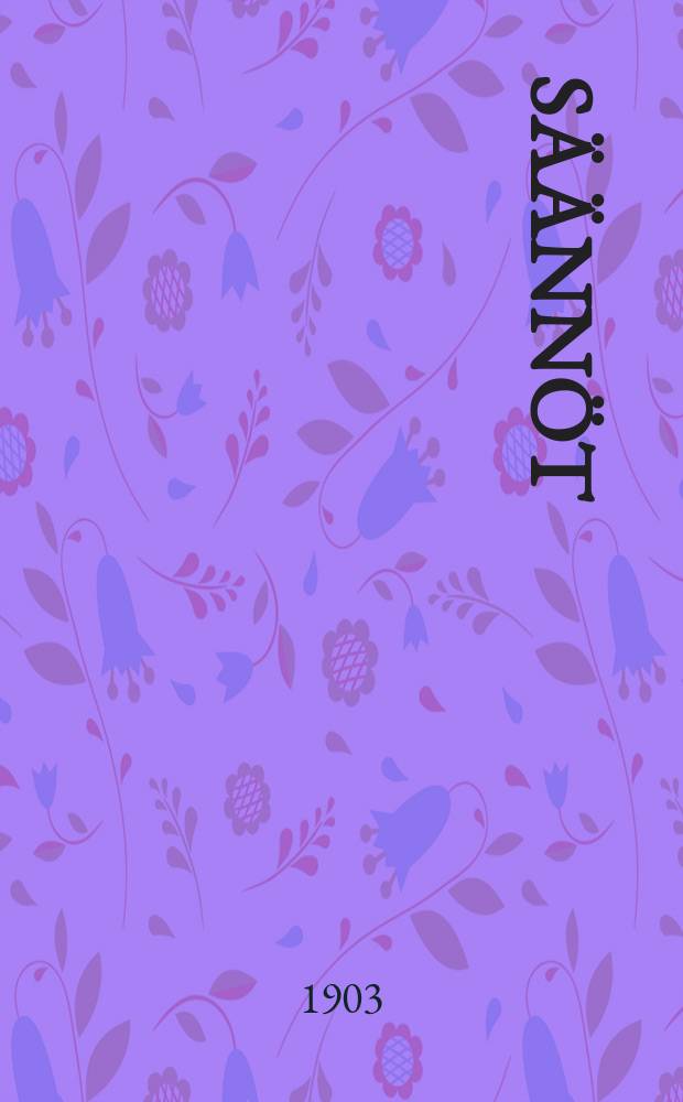 S&auml;&auml;nn&ouml;t