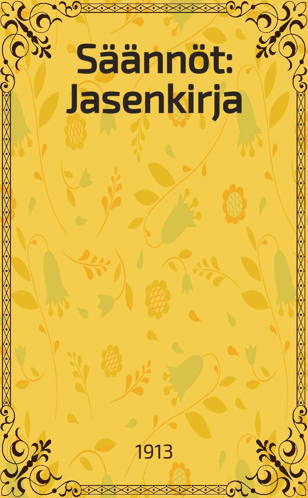 Säännöt : Jasenkirja