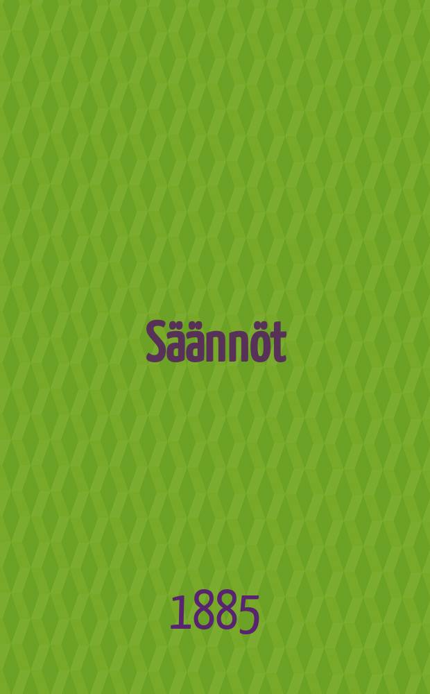 S&auml;&auml;nn&ouml;t