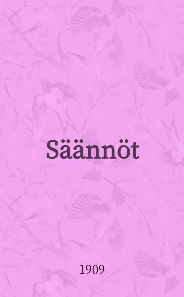 S&auml;&auml;nn&ouml;t