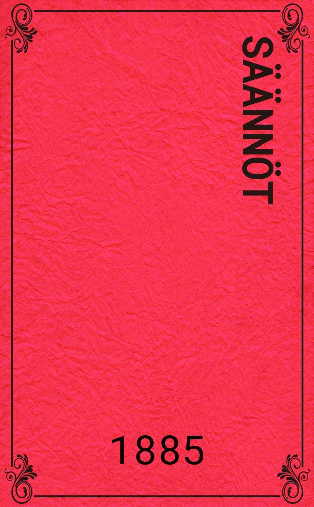 S&auml;&auml;nn&ouml;t