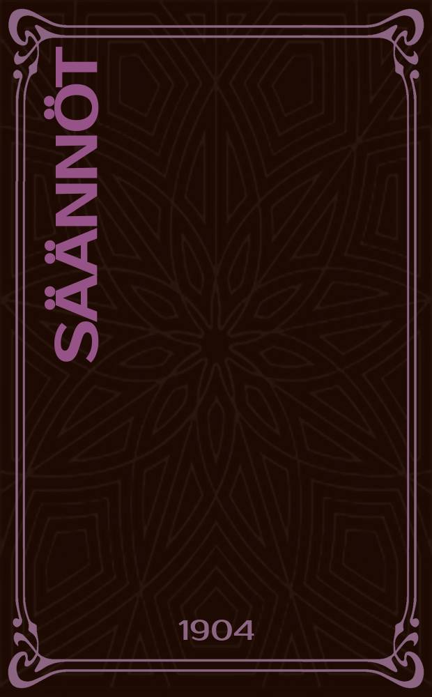 S&auml;&auml;nn&ouml;t