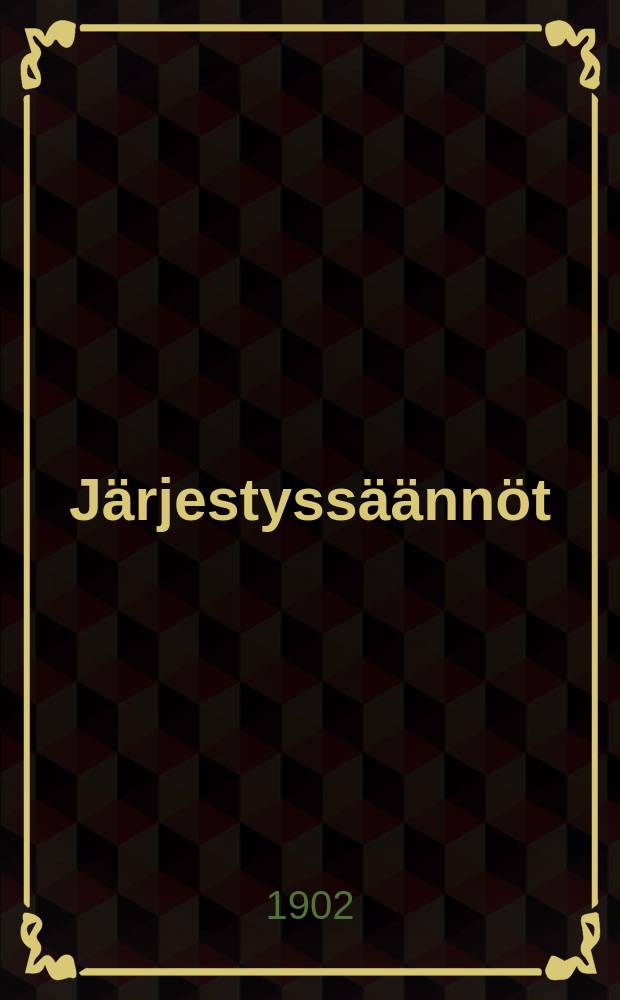 Järjestyssäännöt