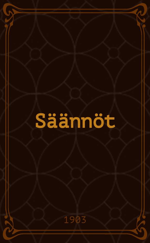 S&auml;&auml;nn&ouml;t