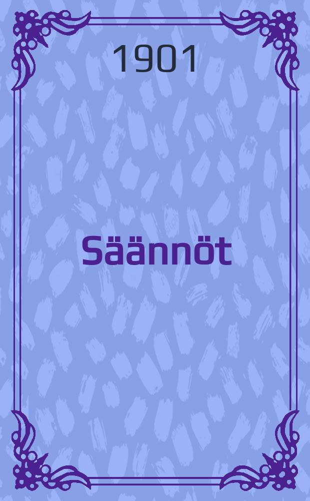 S&auml;&auml;nn&ouml;t