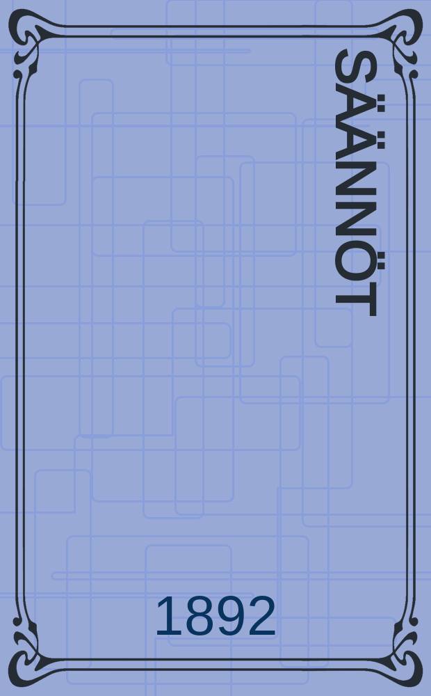 S&auml;&auml;nn&ouml;t