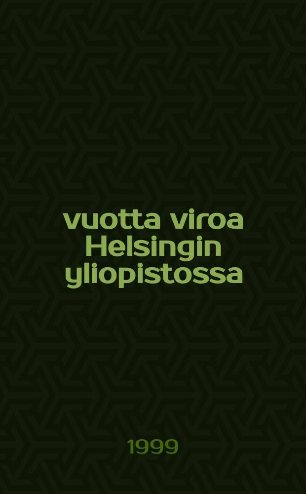 75 vuotta viroa Helsingin yliopistossa : Viron kielen ja kulttuurin opettaminen Suomessa-seminaari 23.11.1998 esitelmät