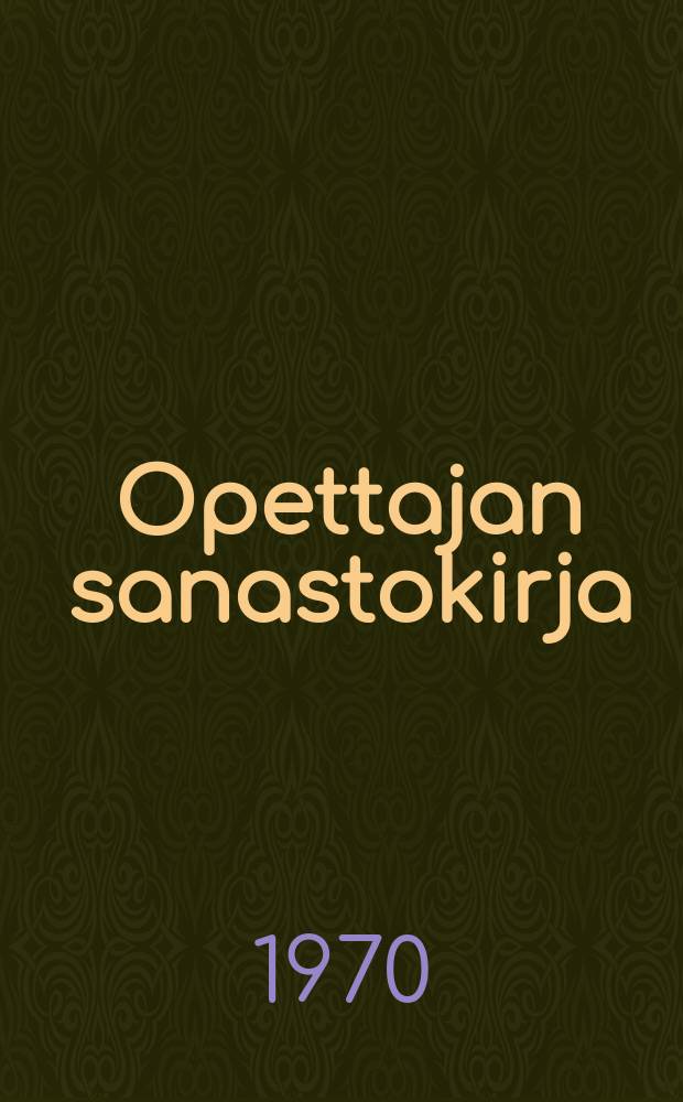Opettajan sanastokirja
