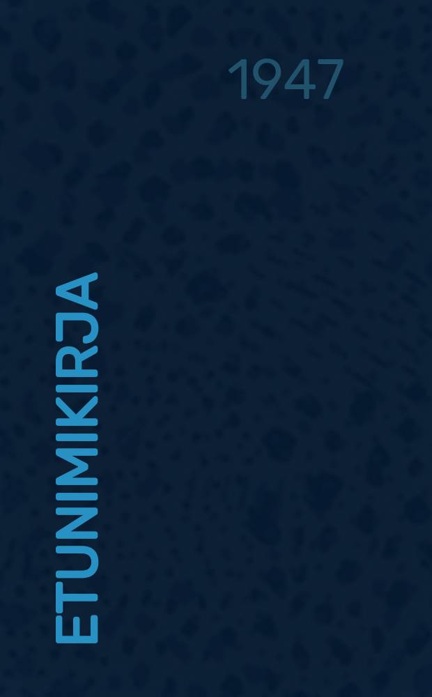 Etunimikirja