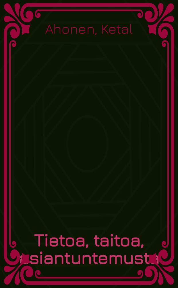 Tietoa, taitoa, asiantuntemusta : Helsinki euroopp.kehityksessä 1875-1917. 3 : Henkistä kasvua , teknistä taitoa