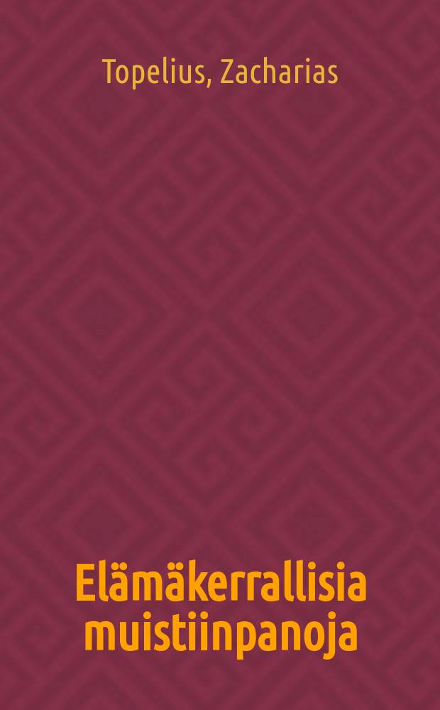 Elämäkerrallisia muistiinpanoja : 128 kuvaa = Биографические записки.