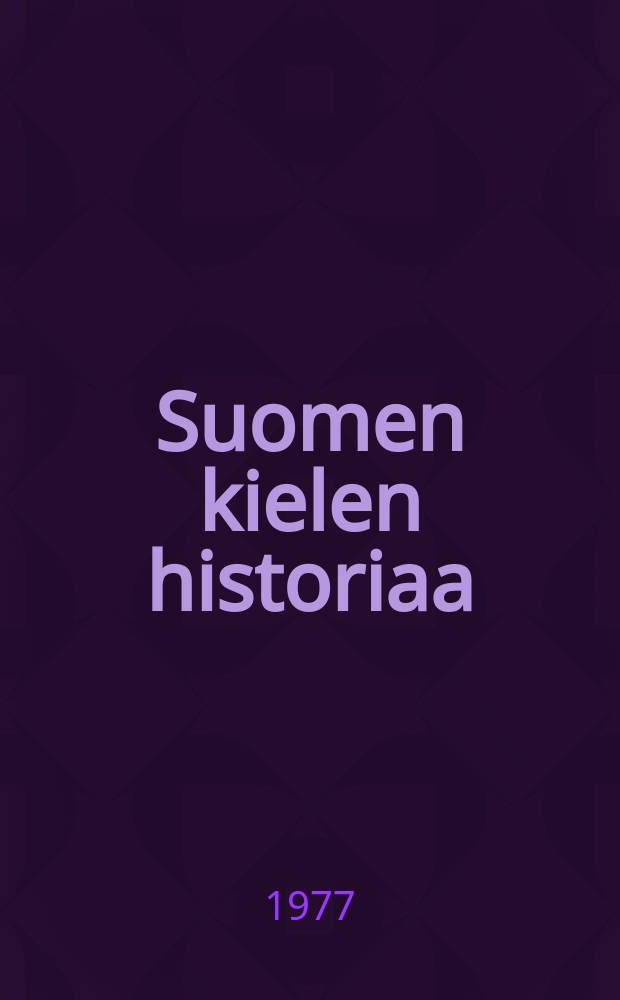 Suomen kielen historiaa