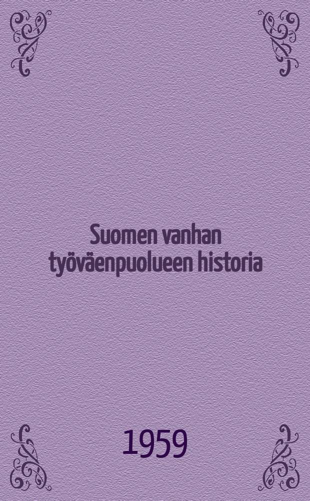 Suomen vanhan työväenpuolueen historia