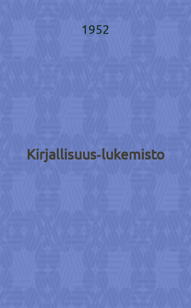 Kirjallisuus-lukemisto : Seitsenvuotisen ja keskikoulun VII luokalle