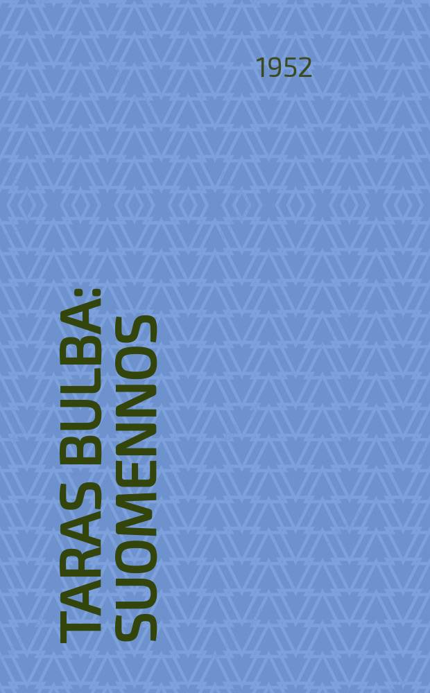 Taras Bulba : Suomennos