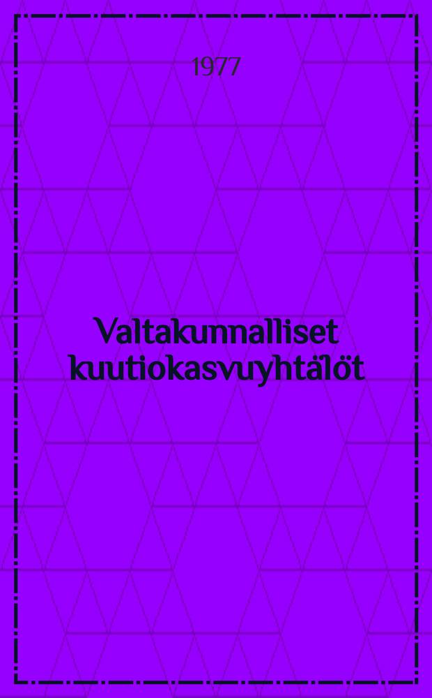 Valtakunnalliset kuutiokasvuyhtälöt